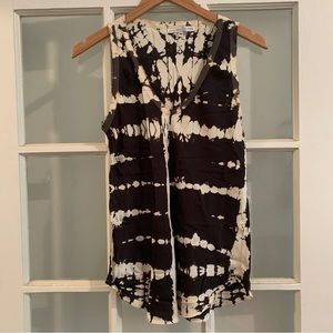 Satin tie dye young fabulous and broke tank top- like new - medium